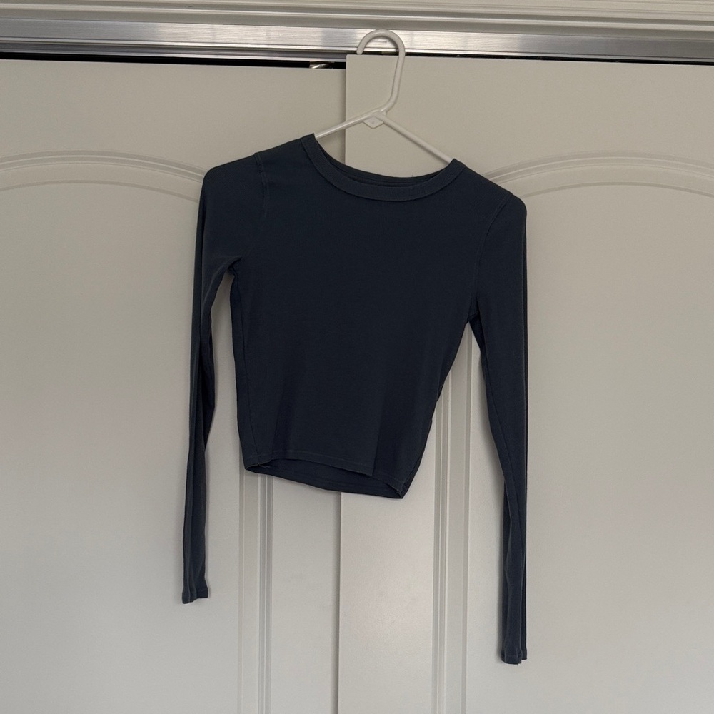 Hollister Blue/Gray Long Sleeve Top